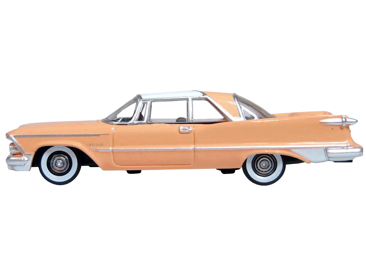 1959 Chrysler Imperial Crown 2 Door Hardtop Persian Pink with White Top 1/87 (HO) Scale Diecast Model Car by Oxford Diecast LuxuryLifeWay Online Store