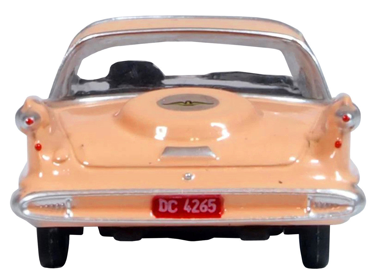 1959 Chrysler Imperial Crown 2 Door Hardtop Persian Pink with White Top 1/87 (HO) Scale Diecast Model Car by Oxford Diecast LuxuryLifeWay Online Store