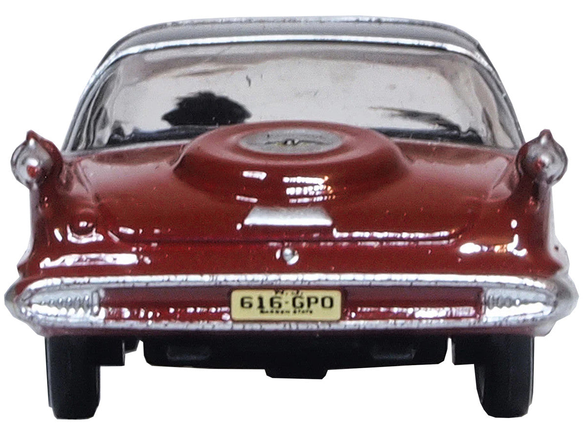1959 Chrysler Imperial Crown 2 Door Hardtop Radiant Red with Black Top 1/87 (HO) Scale Diecast Model Car by Oxford Diecast LuxuryLifeWay Online Store
