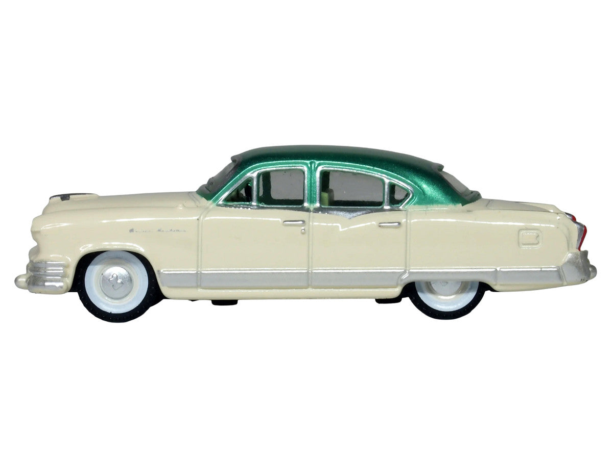 1953 Kaiser Manhattan Stardust Ivory with Jade Green Metallic Top 1/87 (HO) Scale Diecast Model Car by Oxford Diecast LuxuryLifeWay Online Store