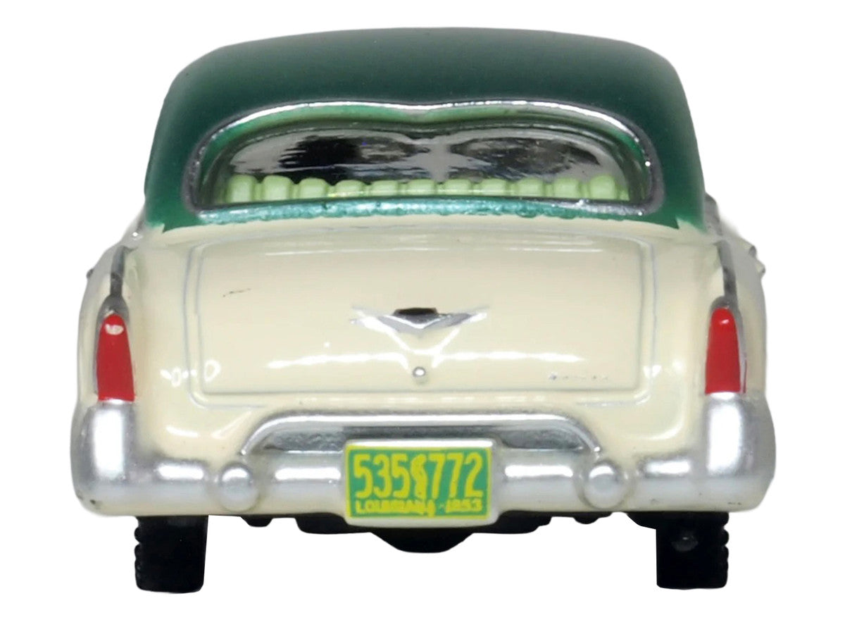 1953 Kaiser Manhattan Stardust Ivory with Jade Green Metallic Top 1/87 (HO) Scale Diecast Model Car by Oxford Diecast LuxuryLifeWay Online Store
