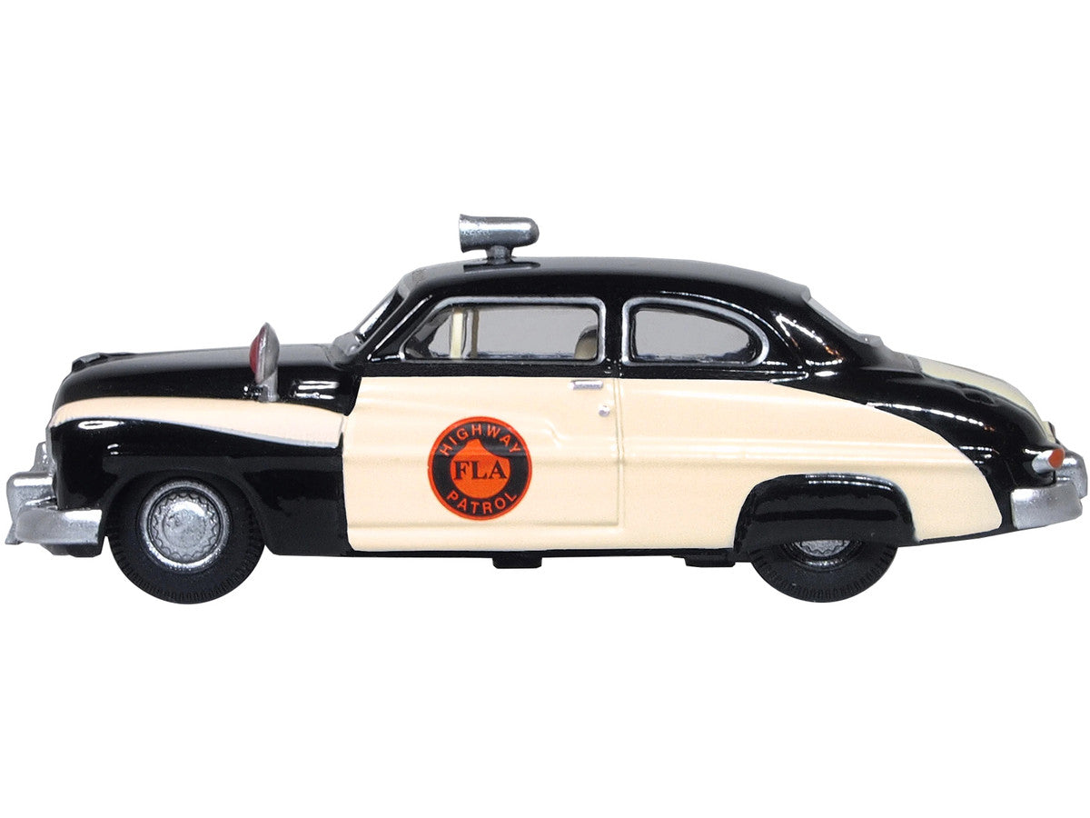 1949 Mercury Monarch Police Black and White "Florida Highway Patrol" 1/87 (HO) Scale Diecast Model Car by Oxford Diecast LuxuryLifeWay Online Store