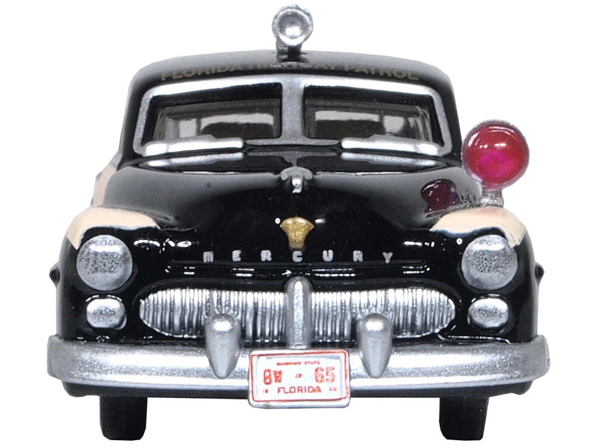 1949 Mercury Monarch Police Black and White "Florida Highway Patrol" 1/87 (HO) Scale Diecast Model Car by Oxford Diecast LuxuryLifeWay Online Store