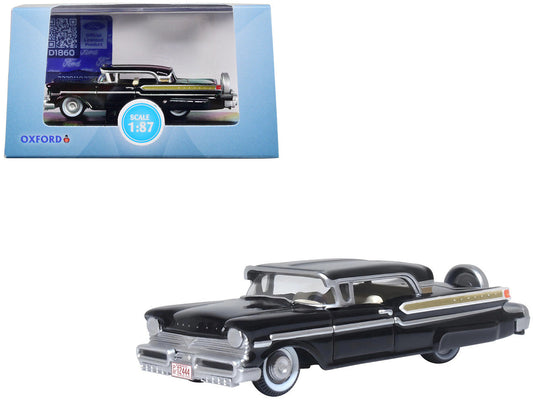 1957 Mercury Montclair Tuxedo Black 1/87 (HO) Scale Diecast Model Car by Oxford Diecast LuxuryLifeWay Online Store