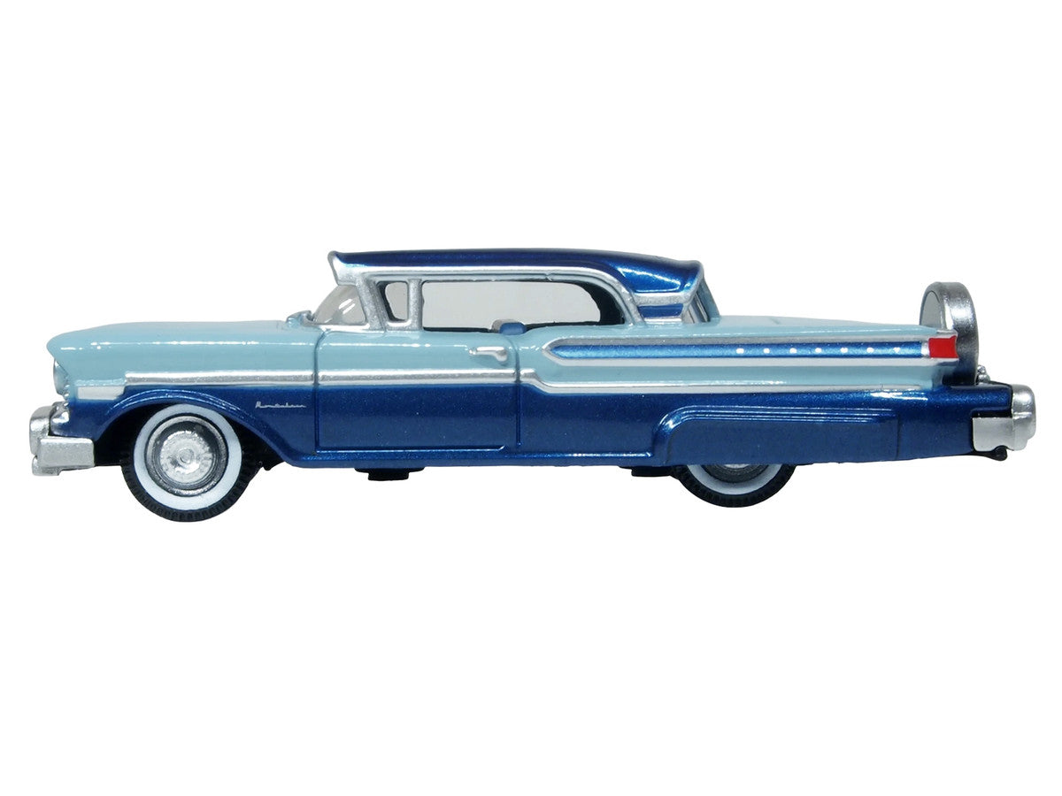 1957 Mercury Montclair Nantucket Blue Metallic and Pacific Blue Two-Tone 1/87 (HO) Scale Diecast Model Car by Oxford Diecast LuxuryLifeWay Online Store
