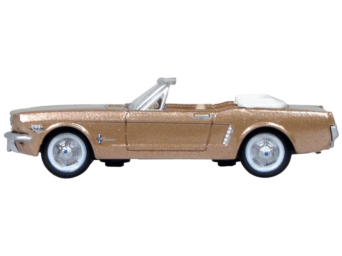 1965 Ford Mustang Convertible Prairie Bronze Metallic 1/87 (HO) Scale Diecast Model Car by Oxford Diecast LuxuryLifeWay Online Store