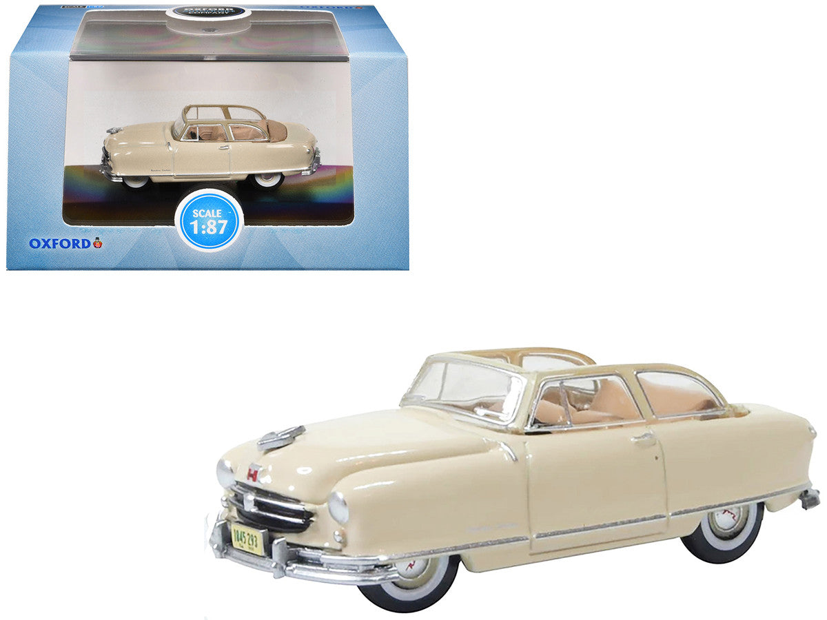 1950 Nash Rambler Custom Landau Convertible (Open) Champagne Ivory 1/87 (HO) Scale Diecast Model Car by Oxford Diecast LuxuryLifeWay Online Store