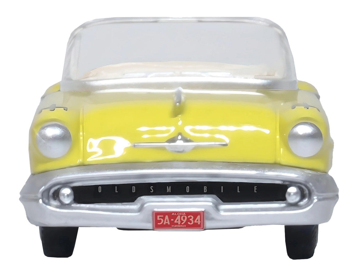 1957 Oldsmobile 88 Convertible Coronado Yellow 1/87 (HO) Scale Diecast Model Car by Oxford Diecast LuxuryLifeWay Online Store