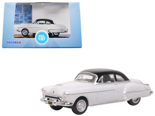 1950 Oldsmobile Rocket 88 Coupe Marol Gray with Black Top 1/87 (HO) Scale Diecast Model Car by Oxford Diecast LuxuryLifeWay Online Store