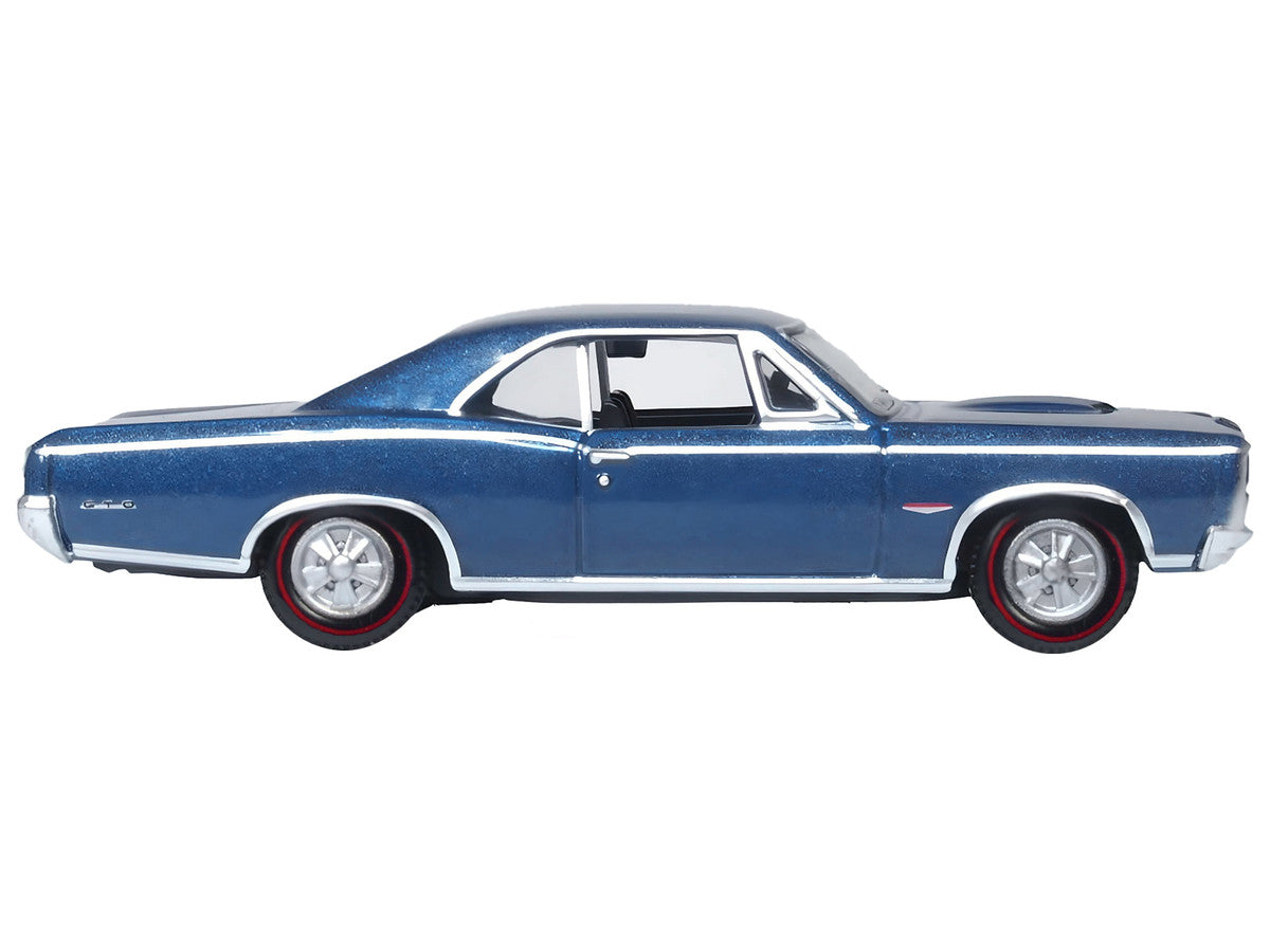 1966 Pontiac GTO Fontaine Blue Metallic 1/87 (HO) Scale Diecast Model Car by Oxford Diecast LuxuryLifeWay Online Store
