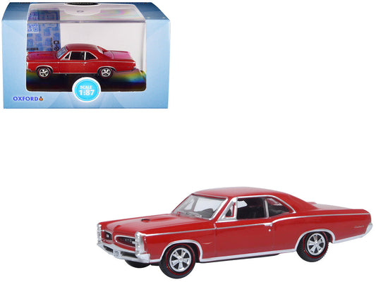 1966 Pontiac GTO Montero Red 1/87 (HO) Scale Diecast Model Car by Oxford Diecast LuxuryLifeWay Online Store