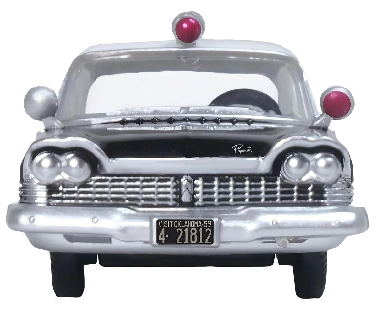 1959 Plymouth Savoy Black and White "Oklahoma Highway Patrol" 1/87 (HO) Scale Diecast Model Car by Oxford Diecast LuxuryLifeWay Online Store