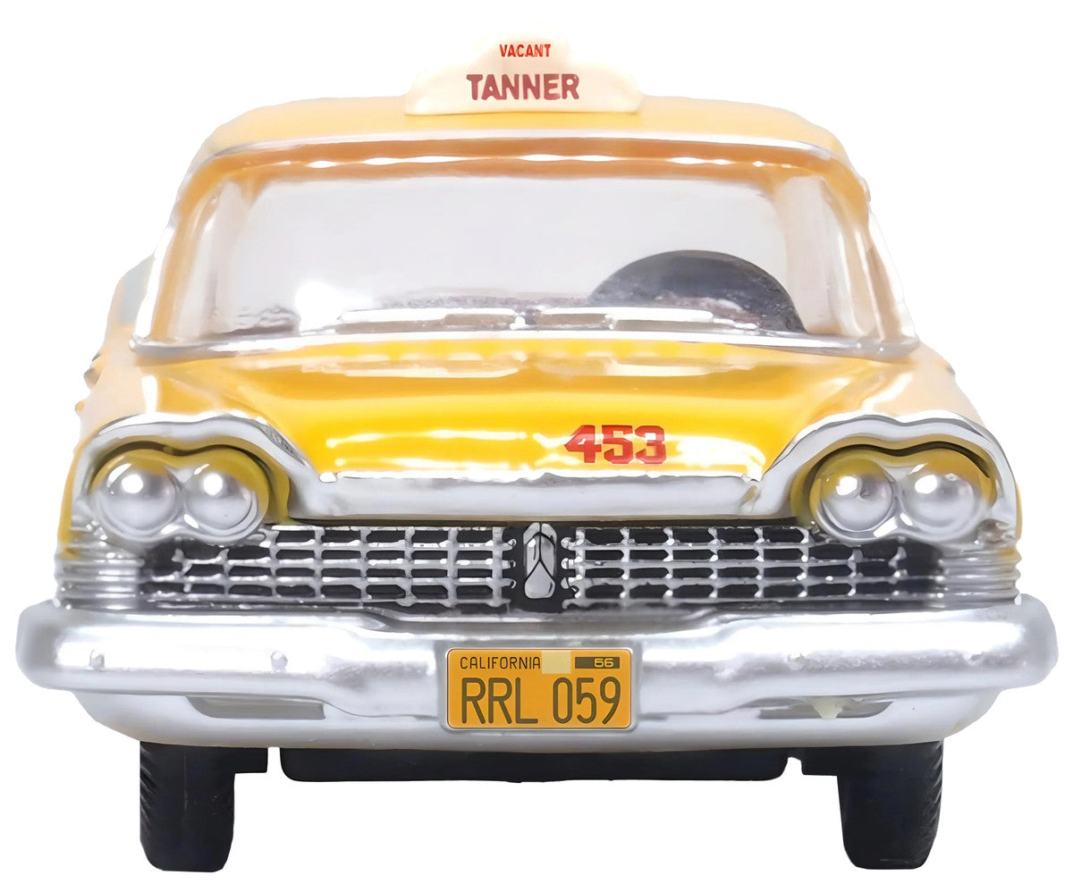 1959 Plymouth Belvedere Taxi Yellow "Tanner Yellow Cab Co." 1/87 (HO) Scale Diecast Model Car by Oxford Diecast LuxuryLifeWay Online Store