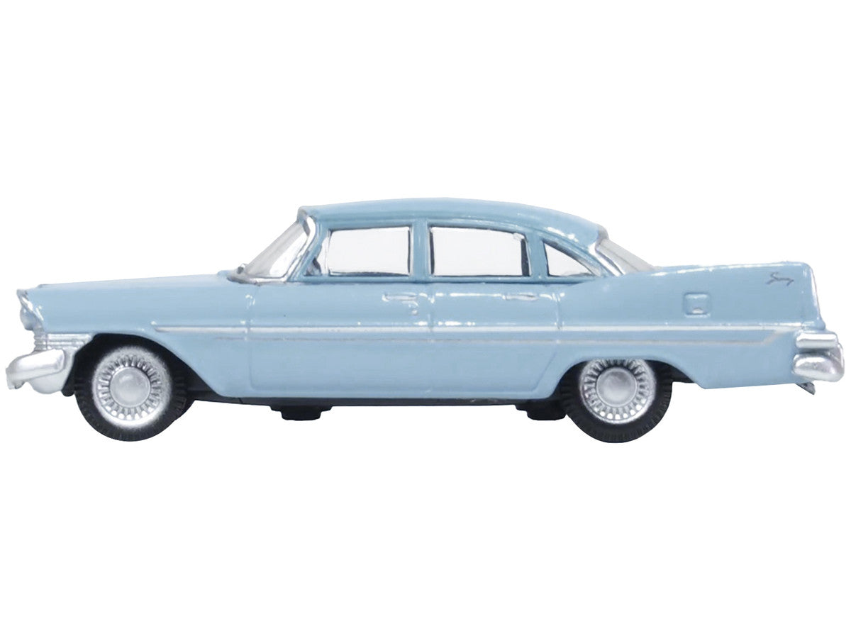 1959 Plymouth Savoy Sedan Powder Blue 1/87 (HO) Scale Diecast Model Car by Oxford Diecast LuxuryLifeWay Online Store
