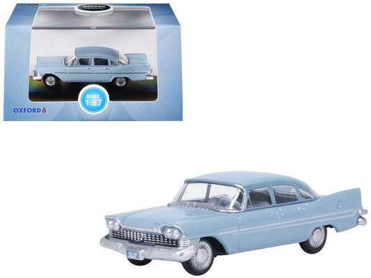1959 Plymouth Savoy Sedan Powder Blue 1/87 (HO) Scale Diecast Model Car by Oxford Diecast LuxuryLifeWay Online Store