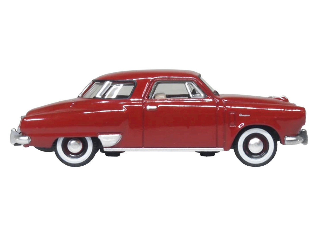 1950 Studebaker Champion Starlight Coupe Commanche Red 1/87 (HO) Scale Diecast Model Car by Oxford Diecast LuxuryLifeWay Online Store