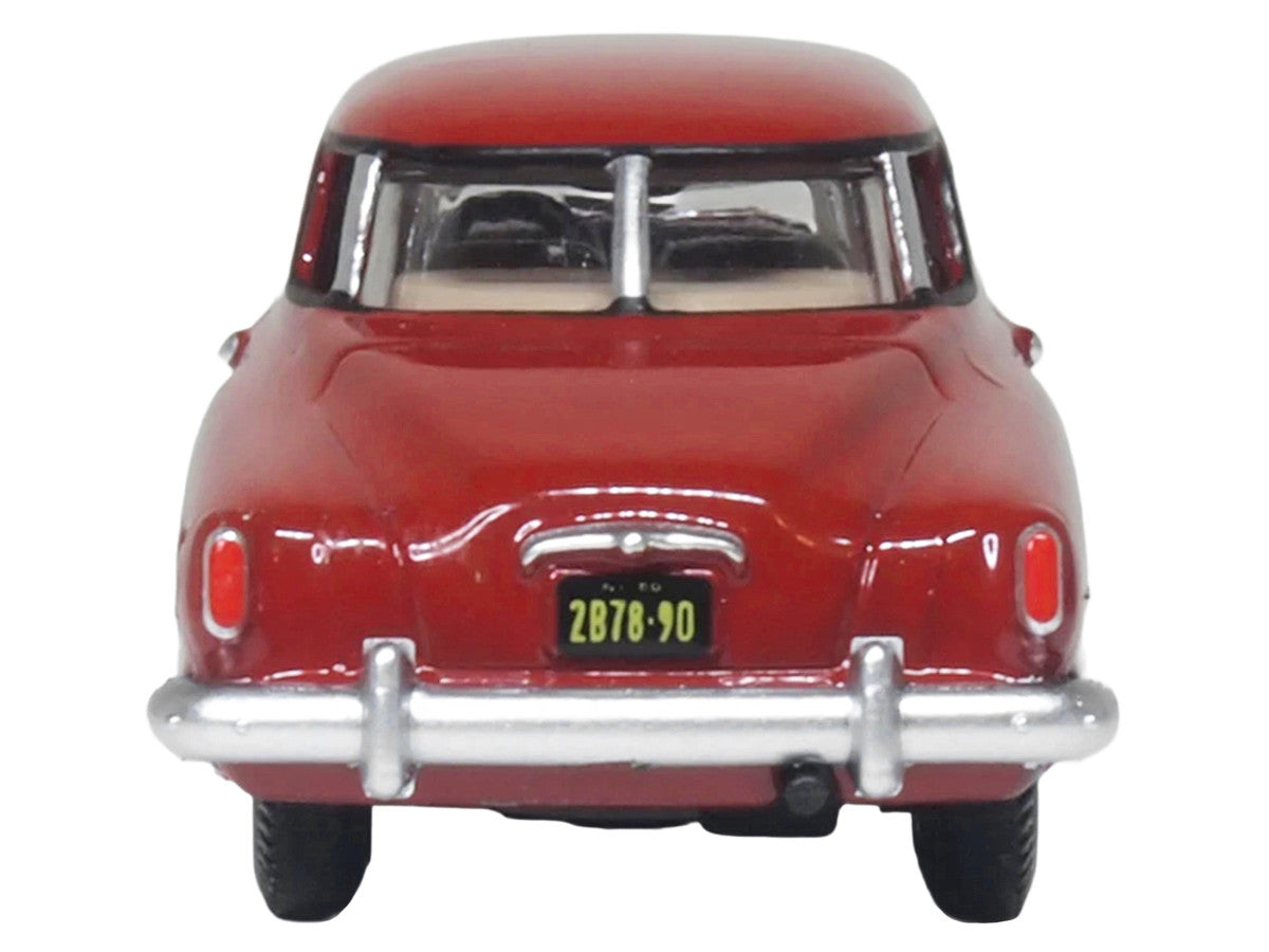1950 Studebaker Champion Starlight Coupe Commanche Red 1/87 (HO) Scale Diecast Model Car by Oxford Diecast LuxuryLifeWay Online Store