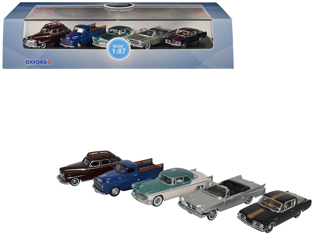 Chrysler Centenary 5 Piece Set 1/87 (HO) Scale Diecast Model Cars by Oxford Diecast LuxuryLifeWay Online Store