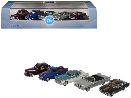 Chrysler Centenary 5 Piece Set 1/87 (HO) Scale Diecast Model Cars by Oxford Diecast LuxuryLifeWay Online Store
