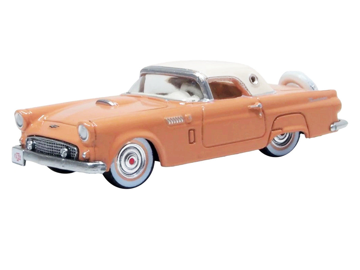 1956 Ford Thunderbird Buckskin Tan with Cream Top 1/87 (HO) Scale Diecast Model Car by Oxford Diecast LuxuryLifeWay Online Store