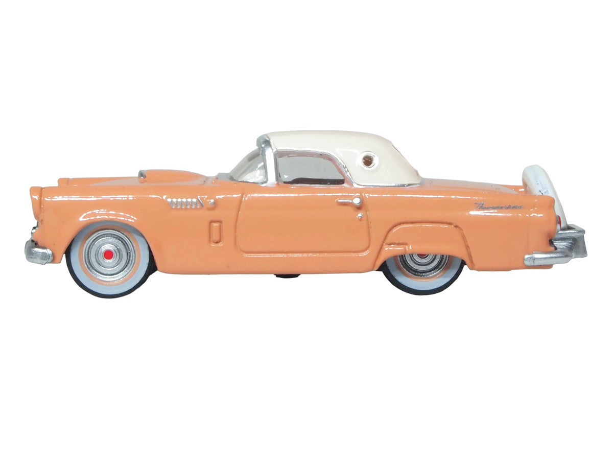 1956 Ford Thunderbird Buckskin Tan with Cream Top 1/87 (HO) Scale Diecast Model Car by Oxford Diecast LuxuryLifeWay Online Store