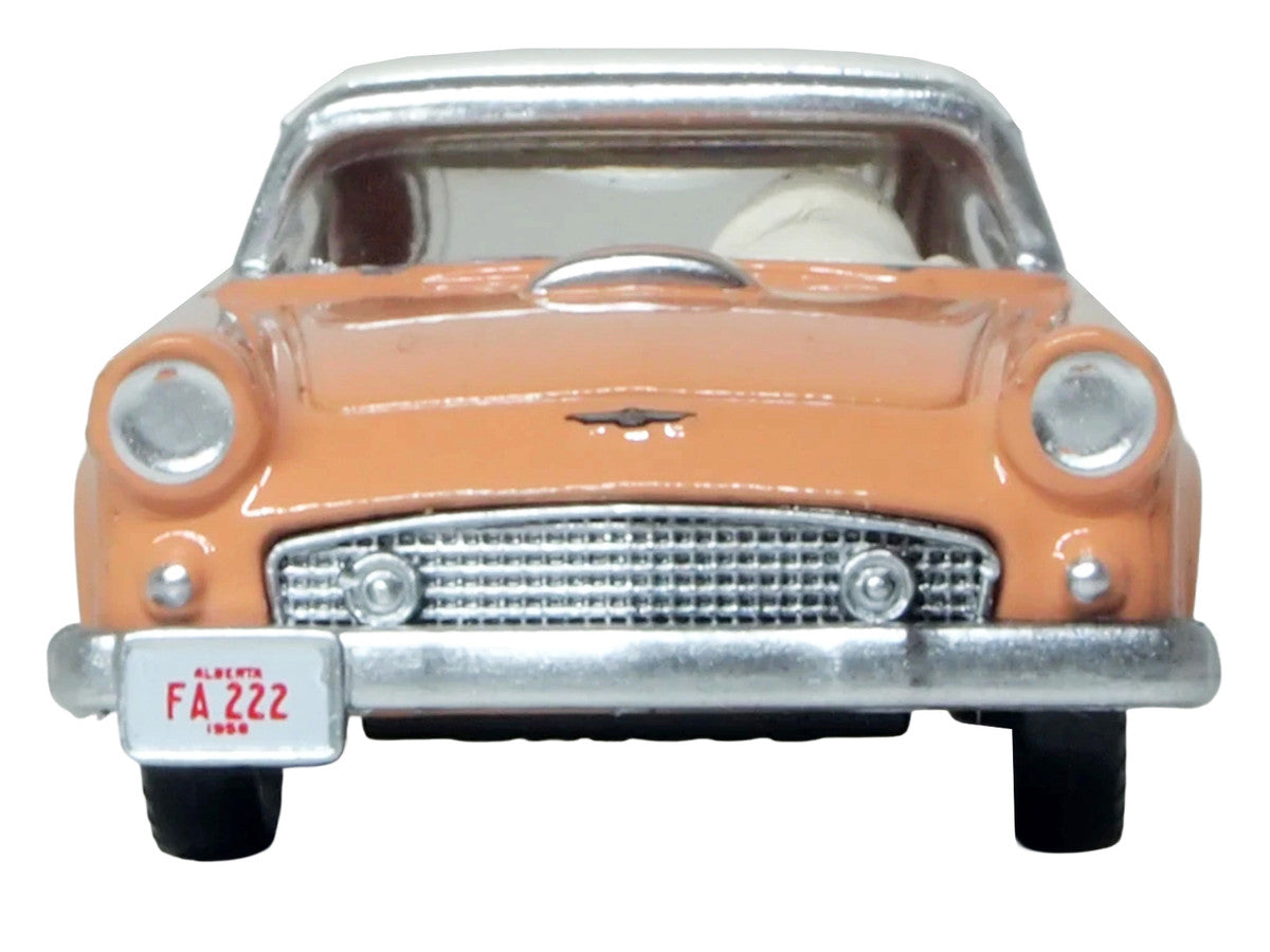 1956 Ford Thunderbird Buckskin Tan with Cream Top 1/87 (HO) Scale Diecast Model Car by Oxford Diecast LuxuryLifeWay Online Store