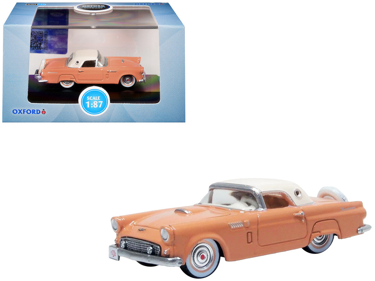 1956 Ford Thunderbird Buckskin Tan with Cream Top 1/87 (HO) Scale Diecast Model Car by Oxford Diecast LuxuryLifeWay Online Store
