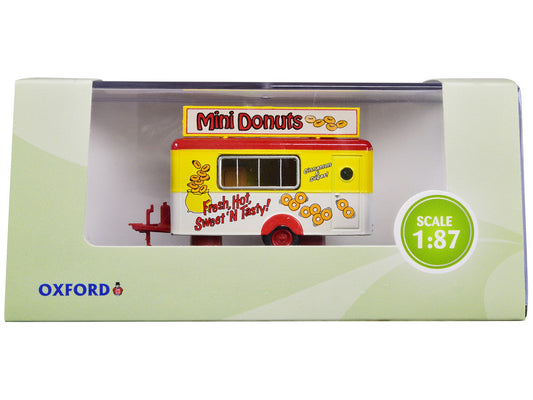 Mobile Food Trailer "Mini Donuts" 1/87 (HO) Scale Diecast Model by Oxford Diecast LuxuryLifeWay Online Store