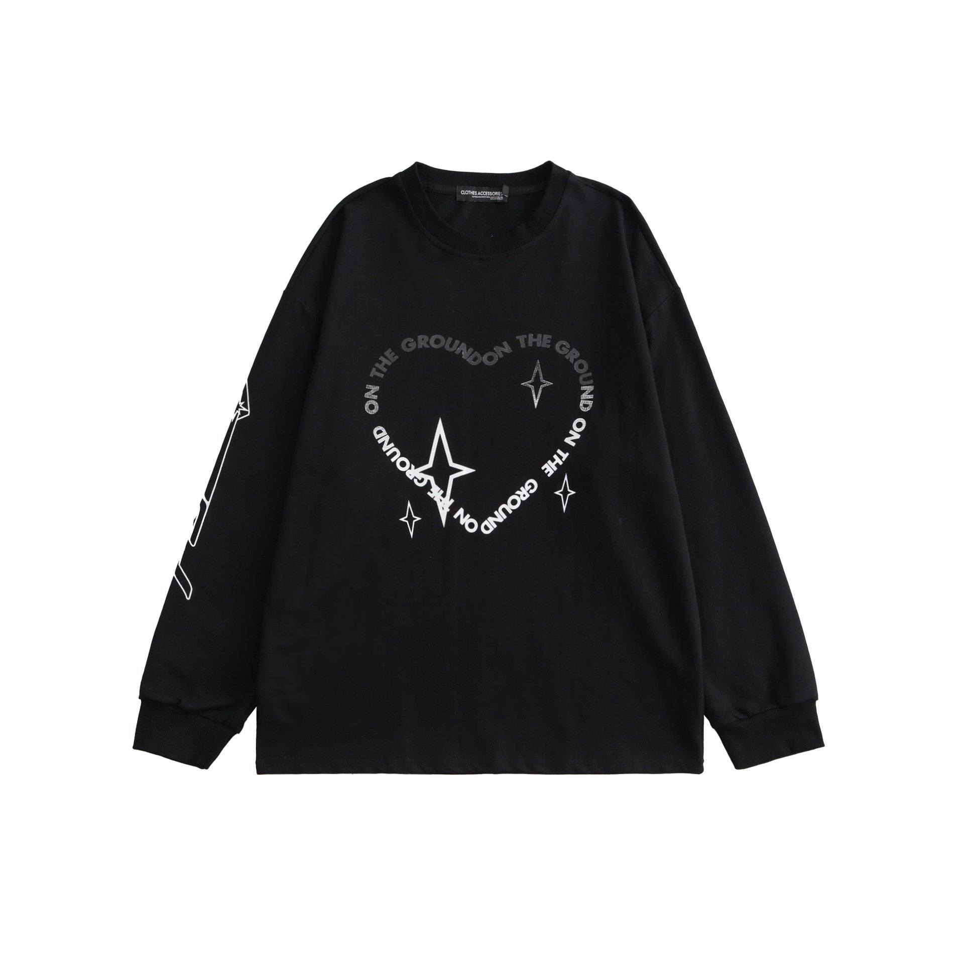 Women's Round Neck Loose Long Sleeve T-shirt Pi-Mart