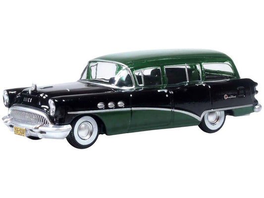 1954 Buick Century Estate Wagon Baffin Green and Carlsbad Black 1/87 (HO) Scale Diecast Model Car by Oxford Diecast LuxuryLifeWay Online Store