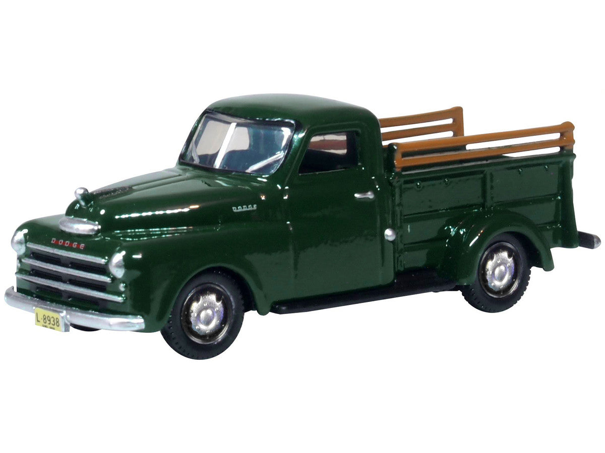 1948 Dodge B-1B Pickup Truck Dark Green 1/87 (HO) Scale Diecast Model Car by Oxford Diecast LuxuryLifeWay Online Store