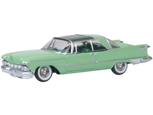 1959 Chrysler Imperial Crown 2 Door Hardtop Highland Green and Ballad Green 1/87 (HO) Scale Diecast Model Car by Oxford Diecast LuxuryLifeWay Online Store