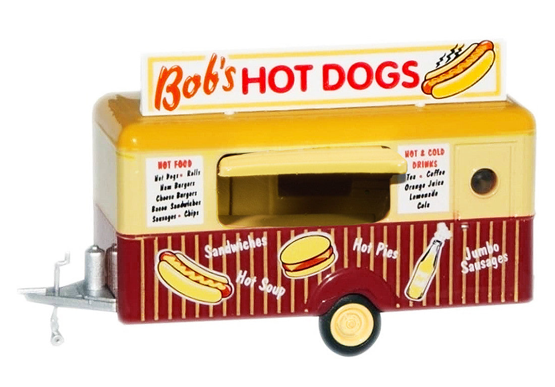 "Bob's Hot Dogs" Mobile Food Trailer 1/87 (HO) Scale Diecast Model by Oxford Diecast LuxuryLifeWay Online Store