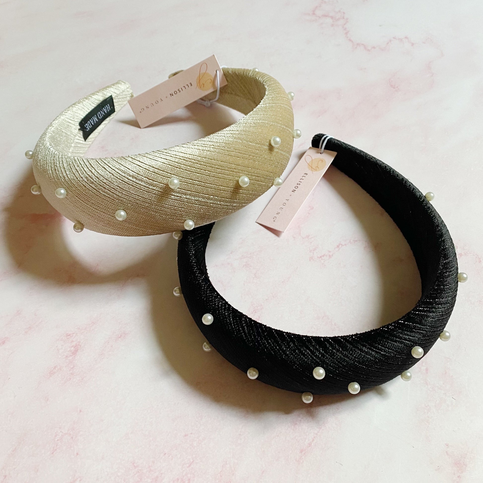 Silky Velvet Pearl Headband LadyShow.Store