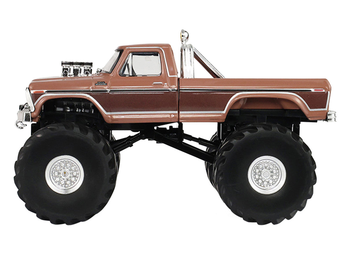 1978 Ford F-350 Monster Truck with 66-Inch Tires "BFT" Brown Two-Tone "Kings of Crunch" Series 1/43 Diecast Model Car by Greenlight LuxuryLifeWay Online Store