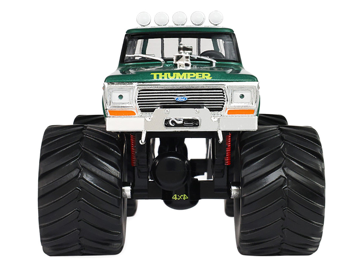 1975 Ford F-250 Monster Truck with 66-Inch Tires "Thumper" Green Metallic "Kings of Crunch" Series 1/43 Diecast Model Car by Greenlight LuxuryLifeWay Online Store