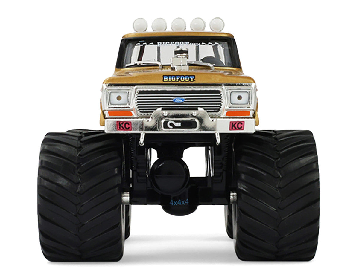 1979 Ford F-250 Monster Truck "Bigfoot #1 50th Anniversary" Gold Metallic "Kings of Crunch" Series 1/43 Diecast Model Car by Greenlight LuxuryLifeWay Online Store