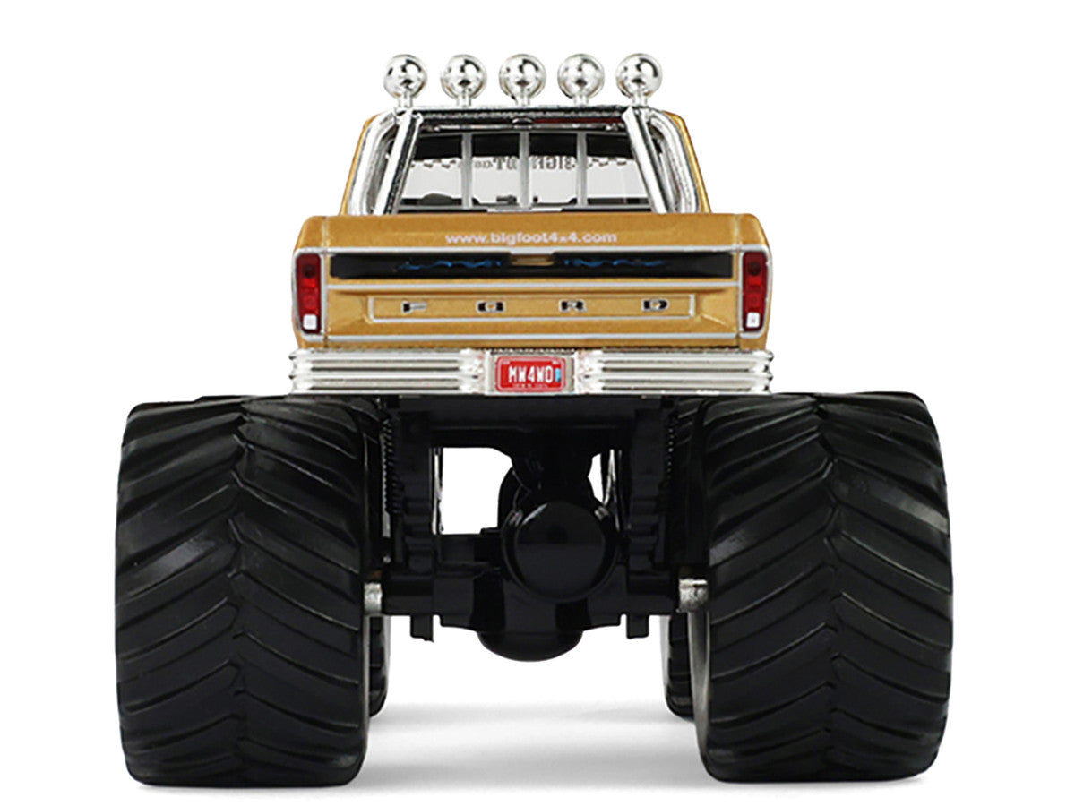 1979 Ford F-250 Monster Truck "Bigfoot #1 50th Anniversary" Gold Metallic "Kings of Crunch" Series 1/43 Diecast Model Car by Greenlight LuxuryLifeWay Online Store