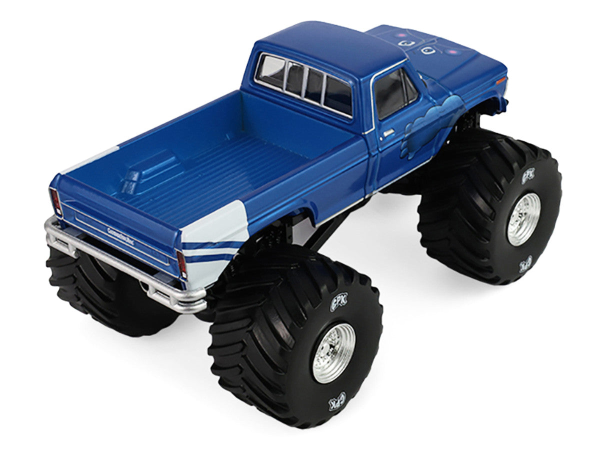 1976 Ford F-250 Monster Truck "Garbage Pail Kids 40th Anniversary - Buck Truck" Blue Metallic with Graphics "Kings of Crunch" Series 1/43 Diecast Model Car by Greenlight LuxuryLifeWay Online Store