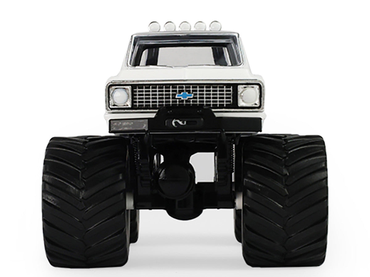 1972 Chevrolet K-10 Monster Truck "Chevron 150th Anniversary" White and Blue Metallic "Kings of Crunch" Series 1/43 Diecast Model Car by Greenlight LuxuryLifeWay Online Store