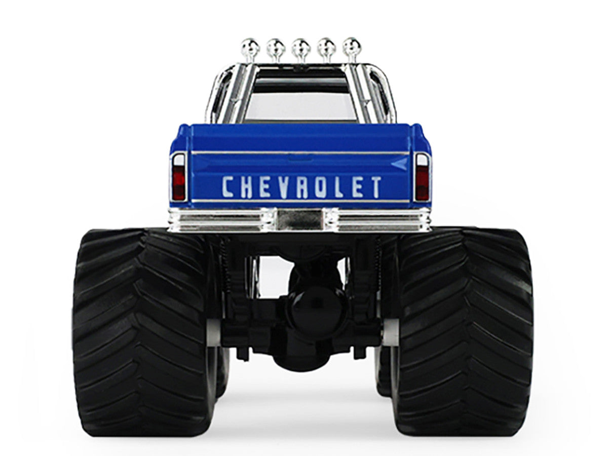 1972 Chevrolet K-10 Monster Truck "Chevron 150th Anniversary" White and Blue Metallic "Kings of Crunch" Series 1/43 Diecast Model Car by Greenlight LuxuryLifeWay Online Store