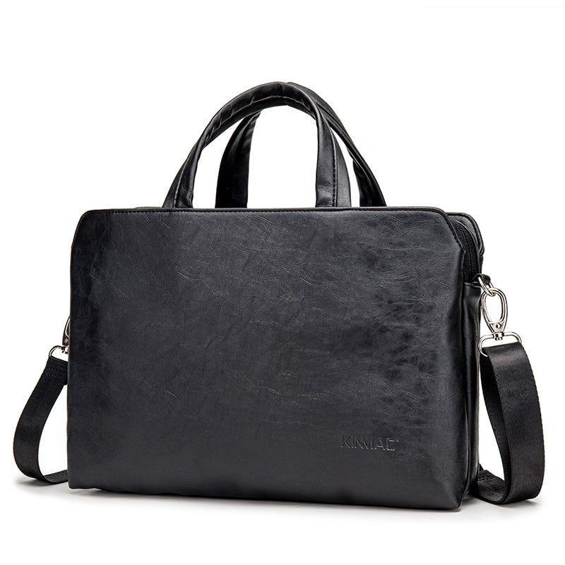 Handheld One Shoulder Business Notebook Leather Briefcase CJD
