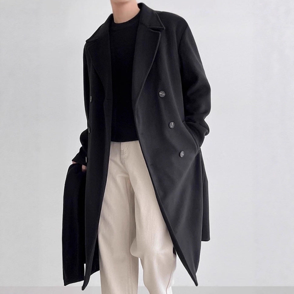 Men's Wool Overcoat, Thick And Loose Wool Jacket