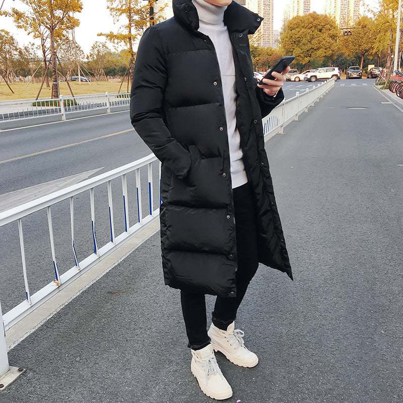 Men's winter long slim cotton coat