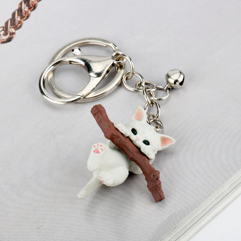 Keychain for holding tree branch cat doll LadyShow.Store
