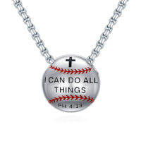Baseball Necklace 925 Sterling Silver Pendant Necklaces Charm Pendants LadyShow.Store