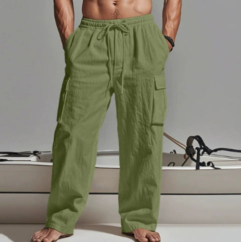 Men's Four Seasons Thin Loose Casual Wide-leg Pants NorixaFashion.com