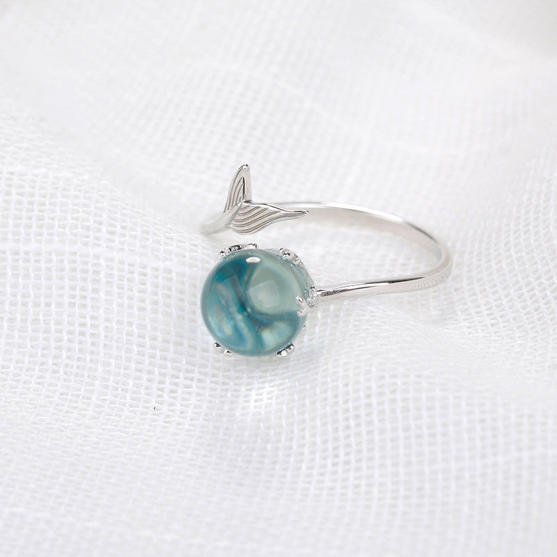 s925 sterling silver aquamarine necklace LadyShow.Store