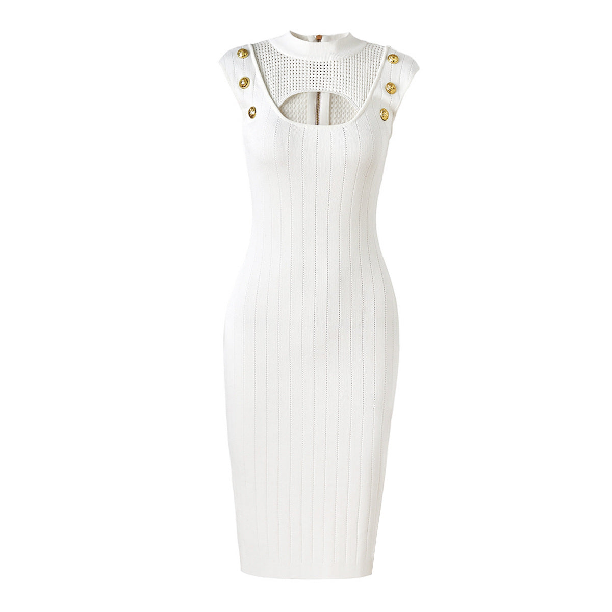 Fashion Hollowed-out Knitted Dress Women NorixaFashion.com