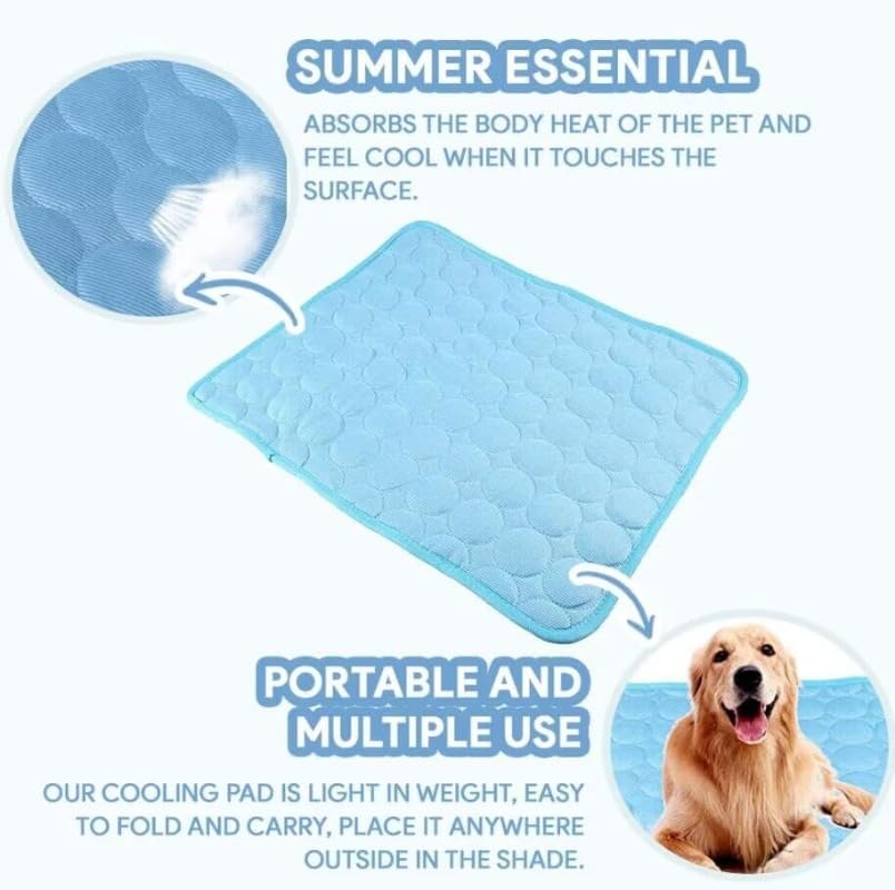 Pet Ice Silk Pad - Summer Cooling Pad For Sofa, Breathable And Anti-slip, Anti-biting Dog Bed Ice Pad, Summer Coolness Dog Pad Pets Fashion